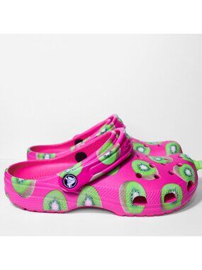 Crocs Classic Clog Hyper Real Kiwi Shoes Pink Neon Green Sizes 6, 7, 8, 9